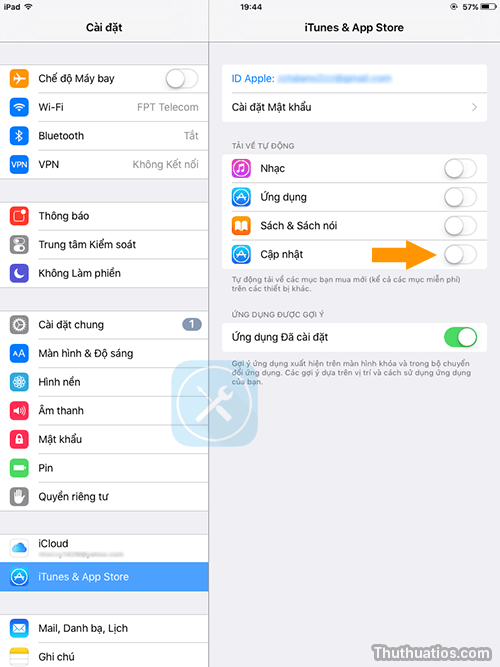 Hướng dẫn tắt tính năng tự động cập nhật ứng dụng trên iOS