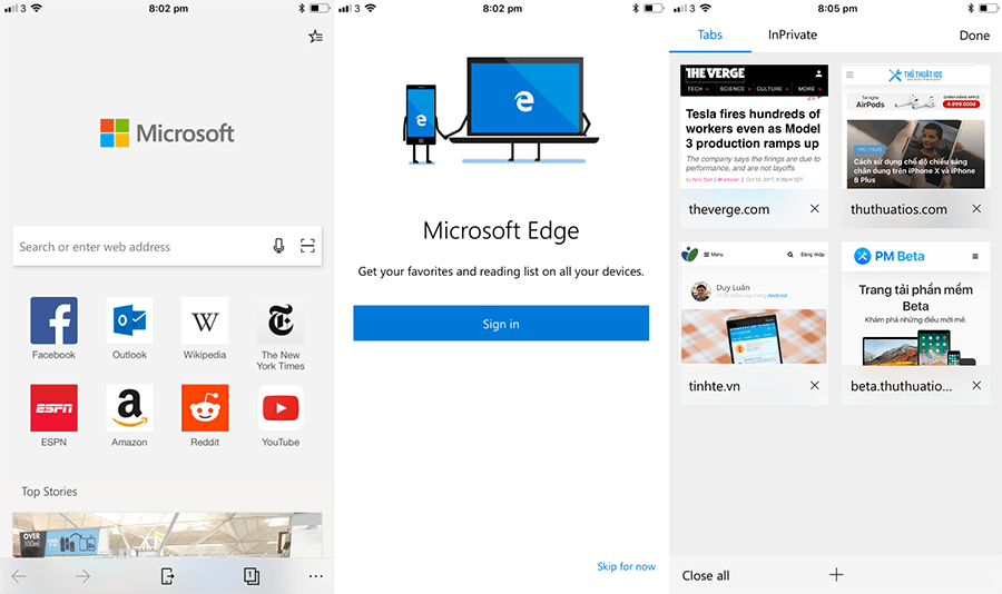 Dùng thử Microsoft Edge trên iOS: Trình duyệt hoàn hảo cho người dùng Windows 10?